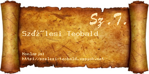 Szélesi Teobald névjegykártya